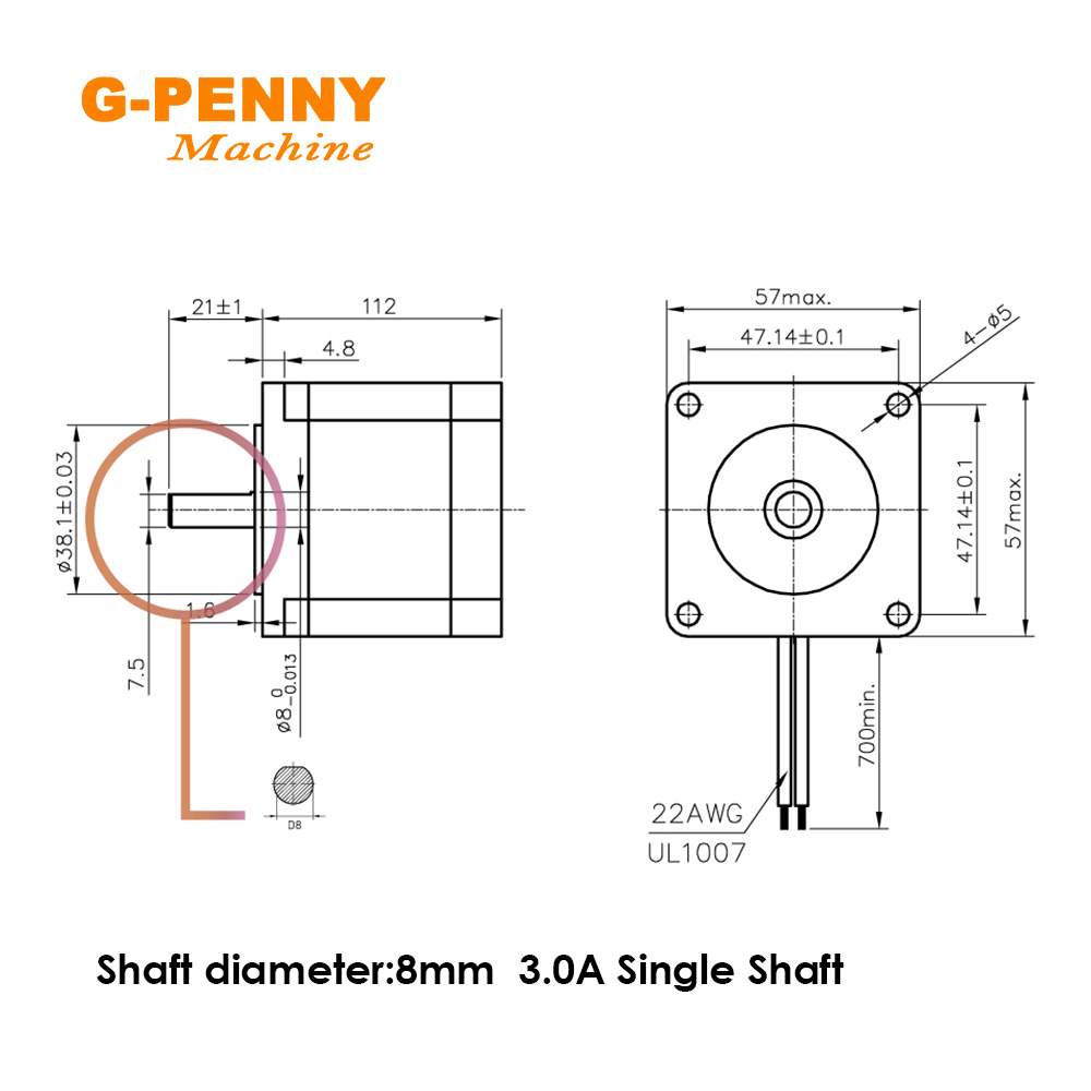 NEMA23 57x112mm 3Nm Stepper Mo - Nema23 Stepper 评论和价格