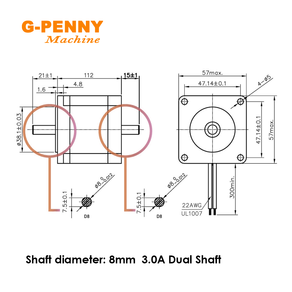 NEMA23 57x112mm 3Nm Stepper Mo - Nema23 Stepper 评论和价格