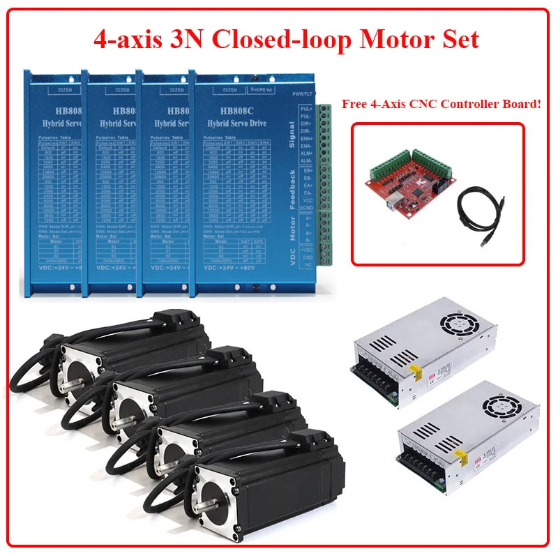 4 Axis Nema 23 Closed Loop Ste - Nema23 Stepper 评论和价格