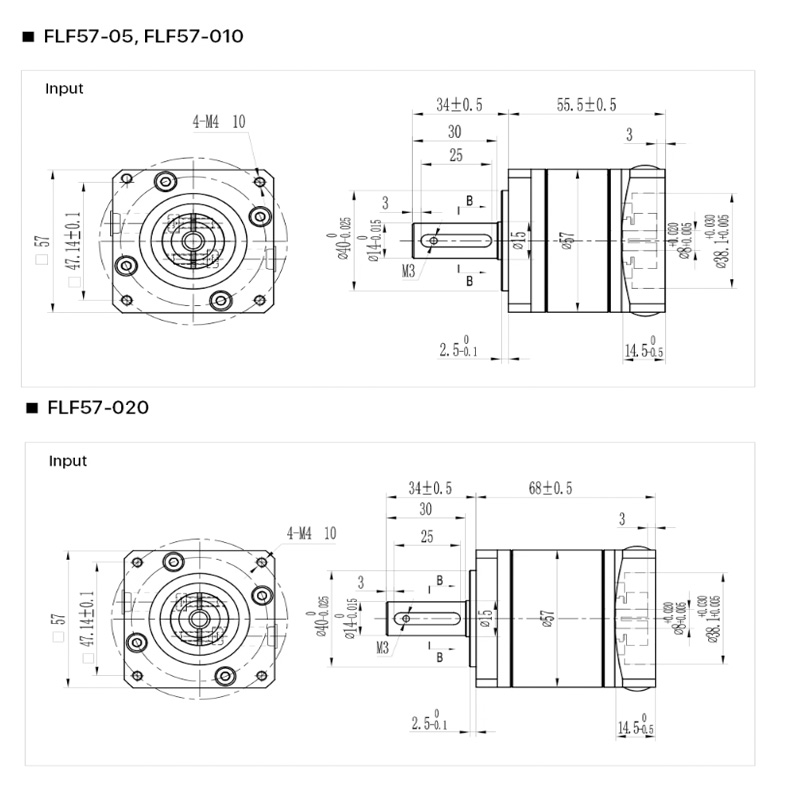 FLF57-05 Nema 23 Planetary Gea - Nema23 Stepper 评论和价格