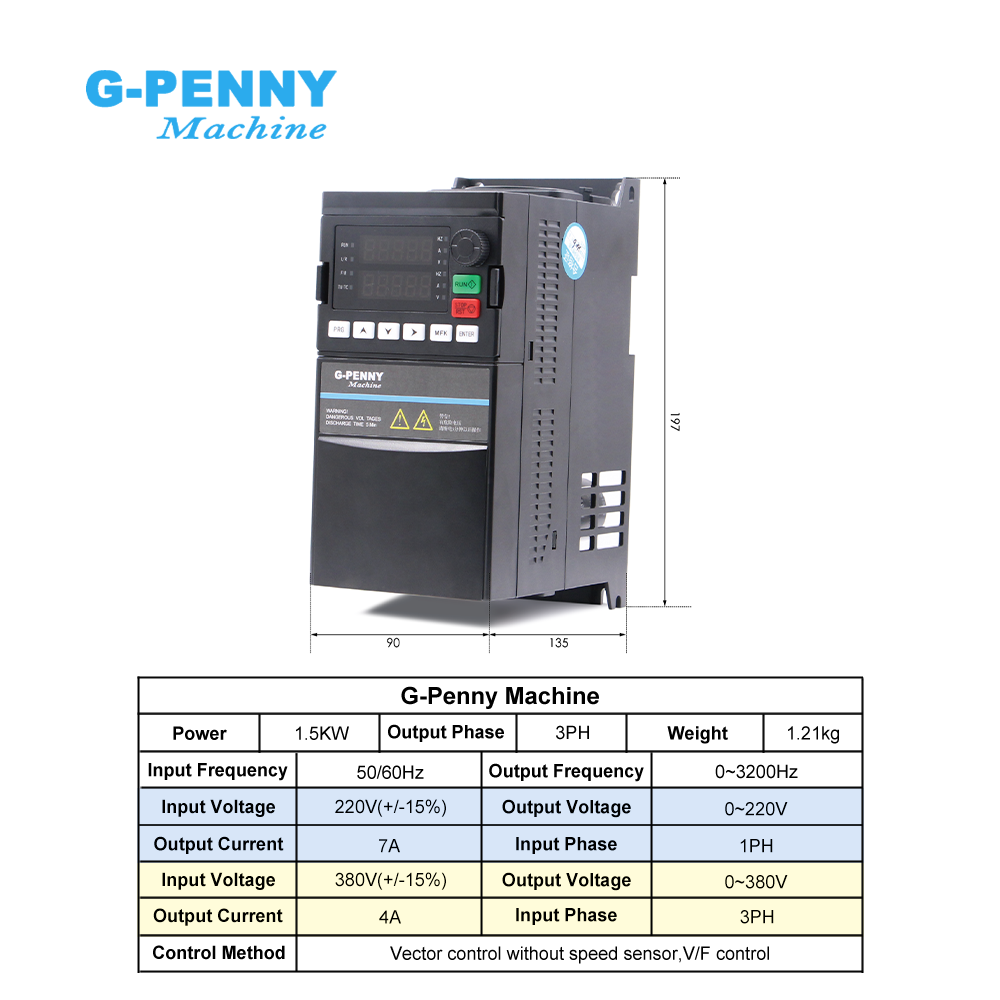 G-Penny CNC 1.5KW ER16 65mm 4  - Water Cooled Spindle 评论和价格