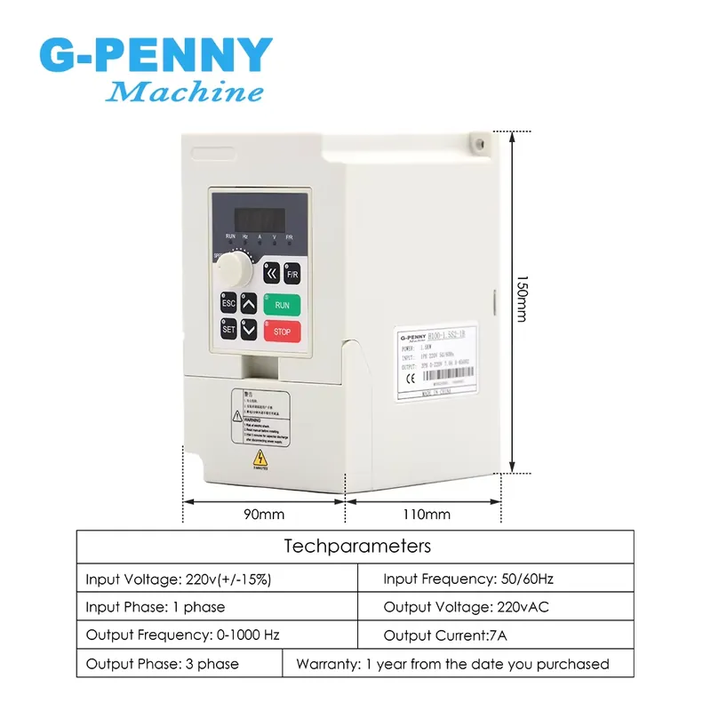 Gpenny 1.5kw ER16 D80mm Water  - Water Cooled Spindle 评论和价格