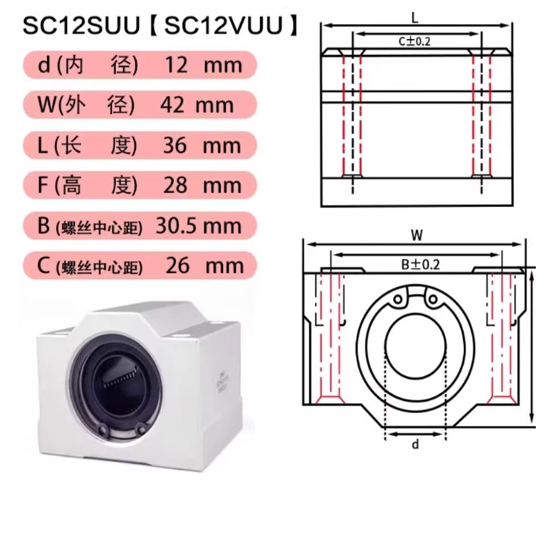 1PC SCS6UU SCS8UU SCS10UU SCS1 - Linear Rod 8Mm 评论和价格