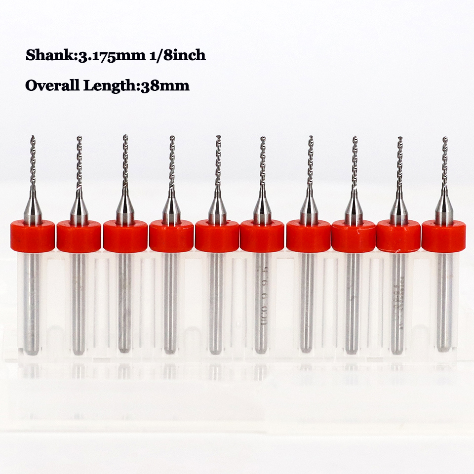 3.175mm Shank 10Pcs PCB Drill  - End Mill Set 评论和价格