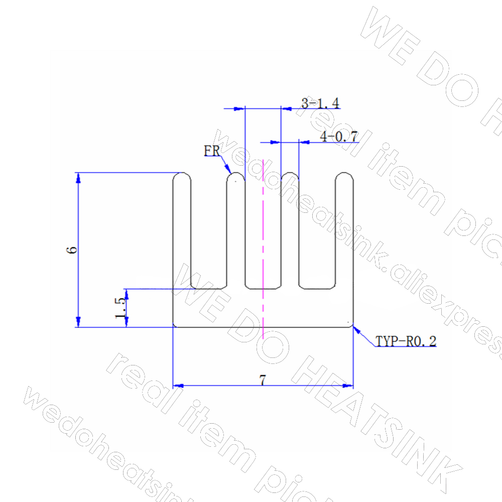 WE DO HEATSINK 50pcs/lot Tiny  - Aluminium Extrusion 评论和价格