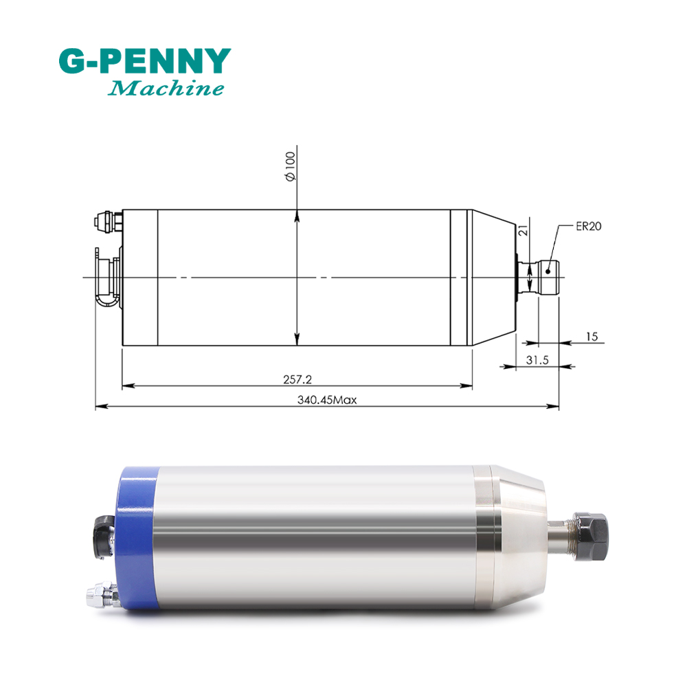 G-PENNY  3.7kw ER20 Metal Work - Water Cooled Spindle 评论和价格