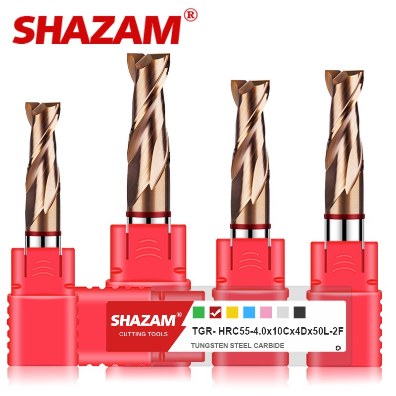SHAZAM TGR-HRC55 2F Color Circ - End Mill Set 评论和价格